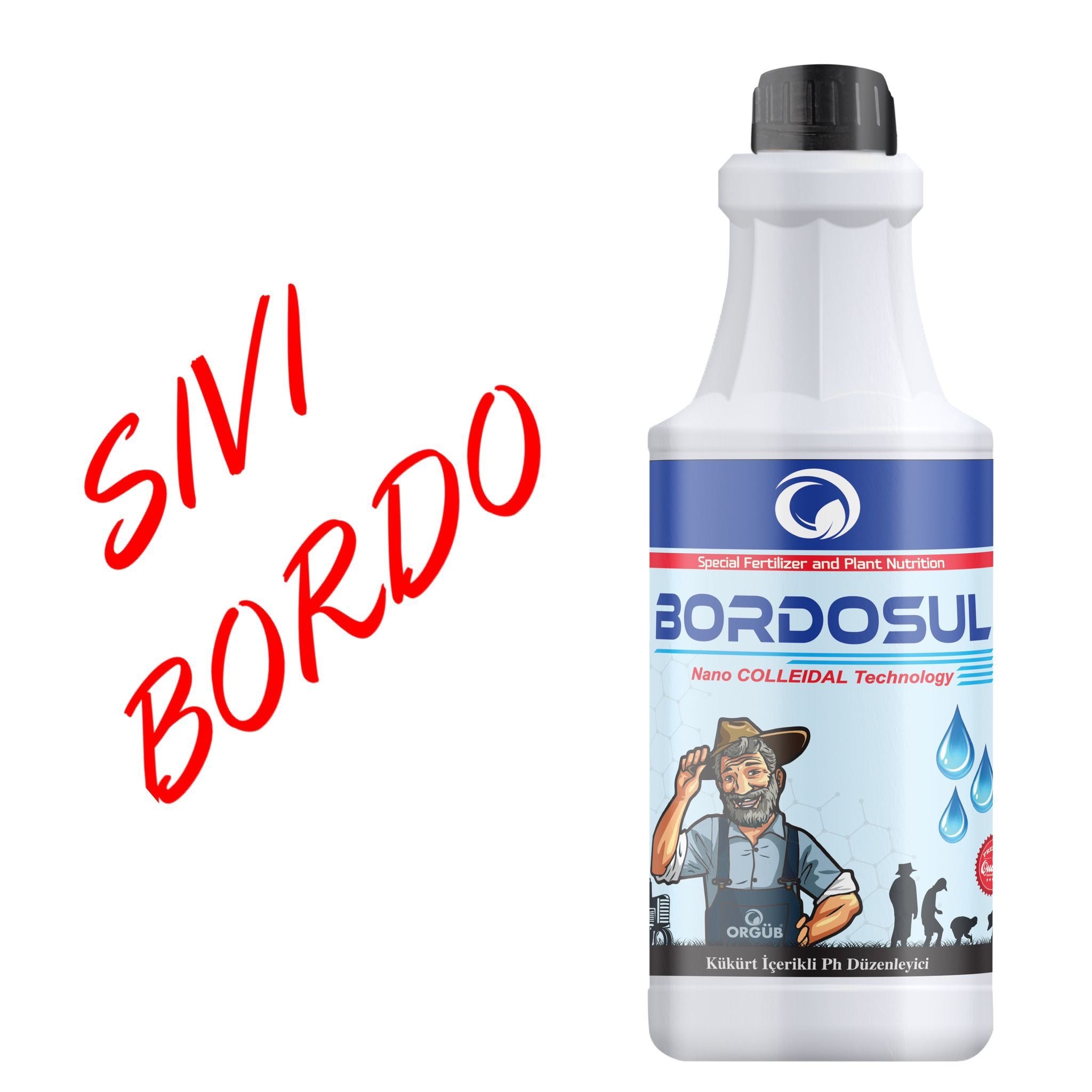Orgüb Bordosul Sıvı Bordo Kükürt İçerikli pH Düzenleyici Gübre – 1 Litre