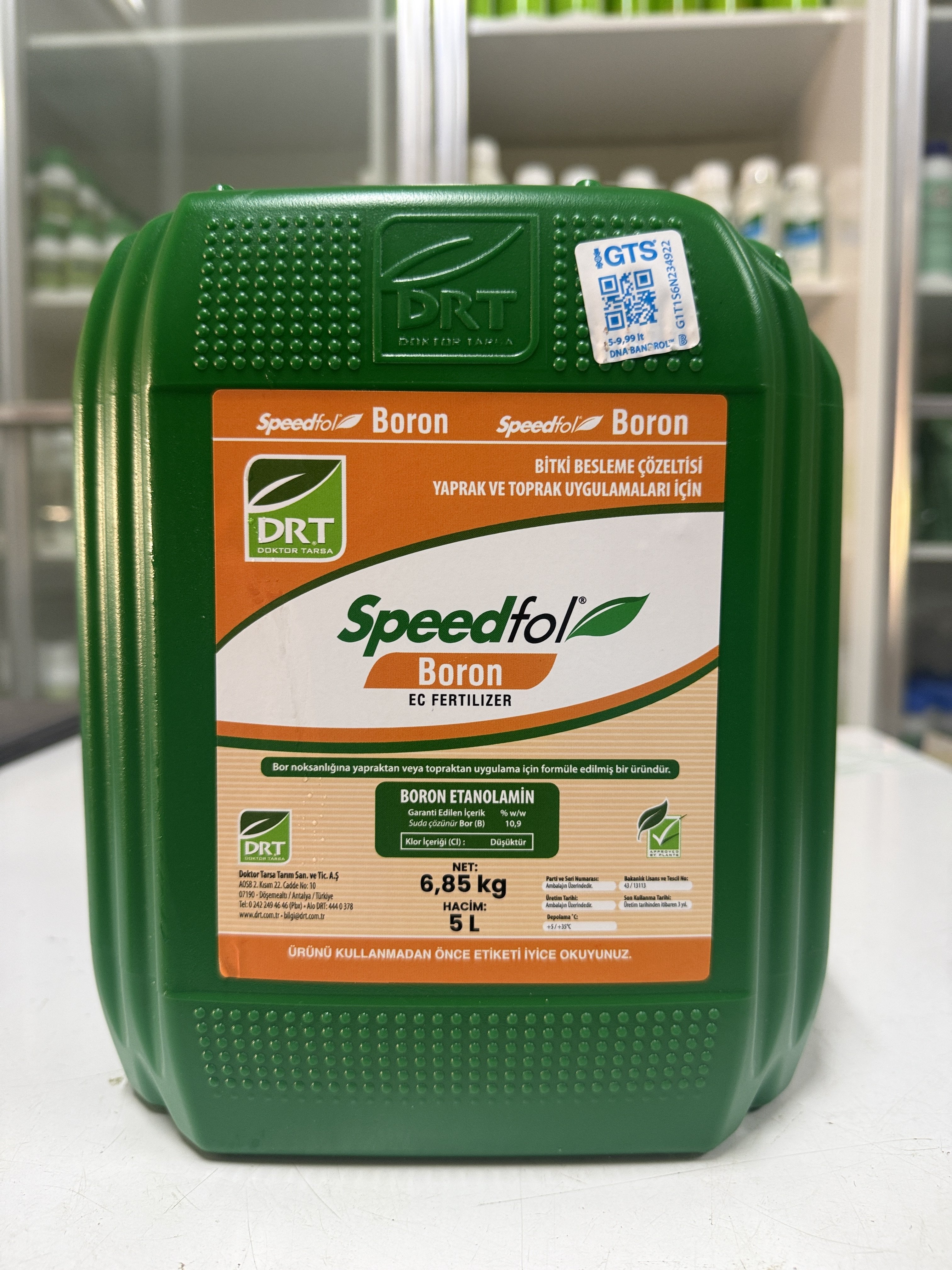 Doktor Tarsa Speedfol Boron Bor İçerikli Sıvı Gübre – 5 Litre | Çiçeklenme ve Meyve Arttırıcı