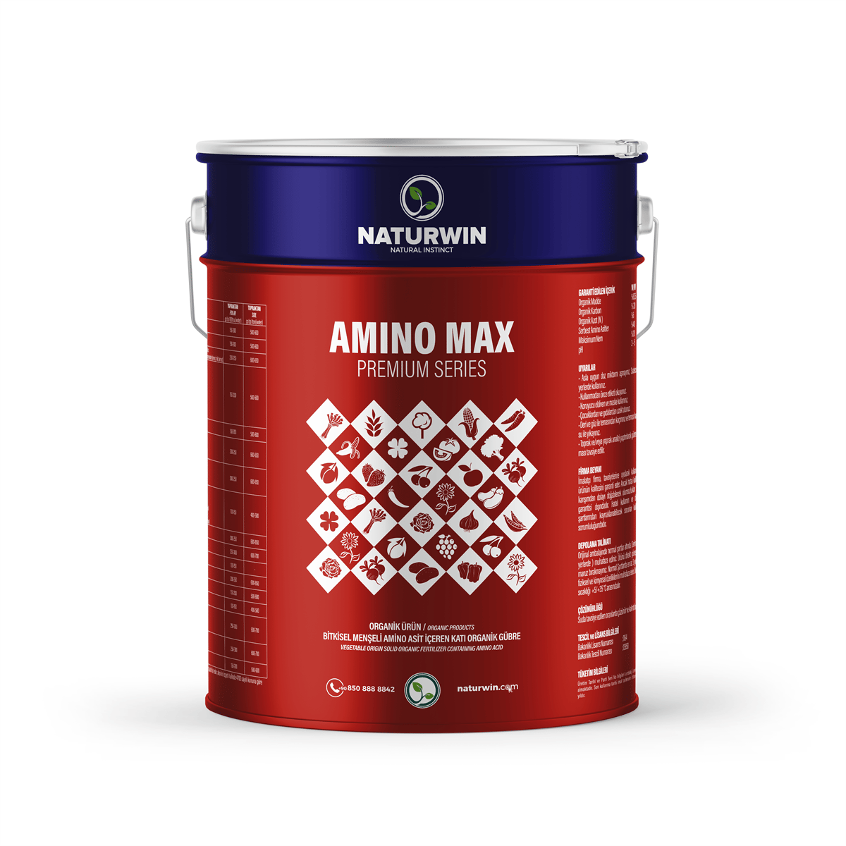 Naturwin Amino Max İthal Bitkisel Menşeli Amino Asit İçeren Katı Organik Bitki Besini 10 Kg