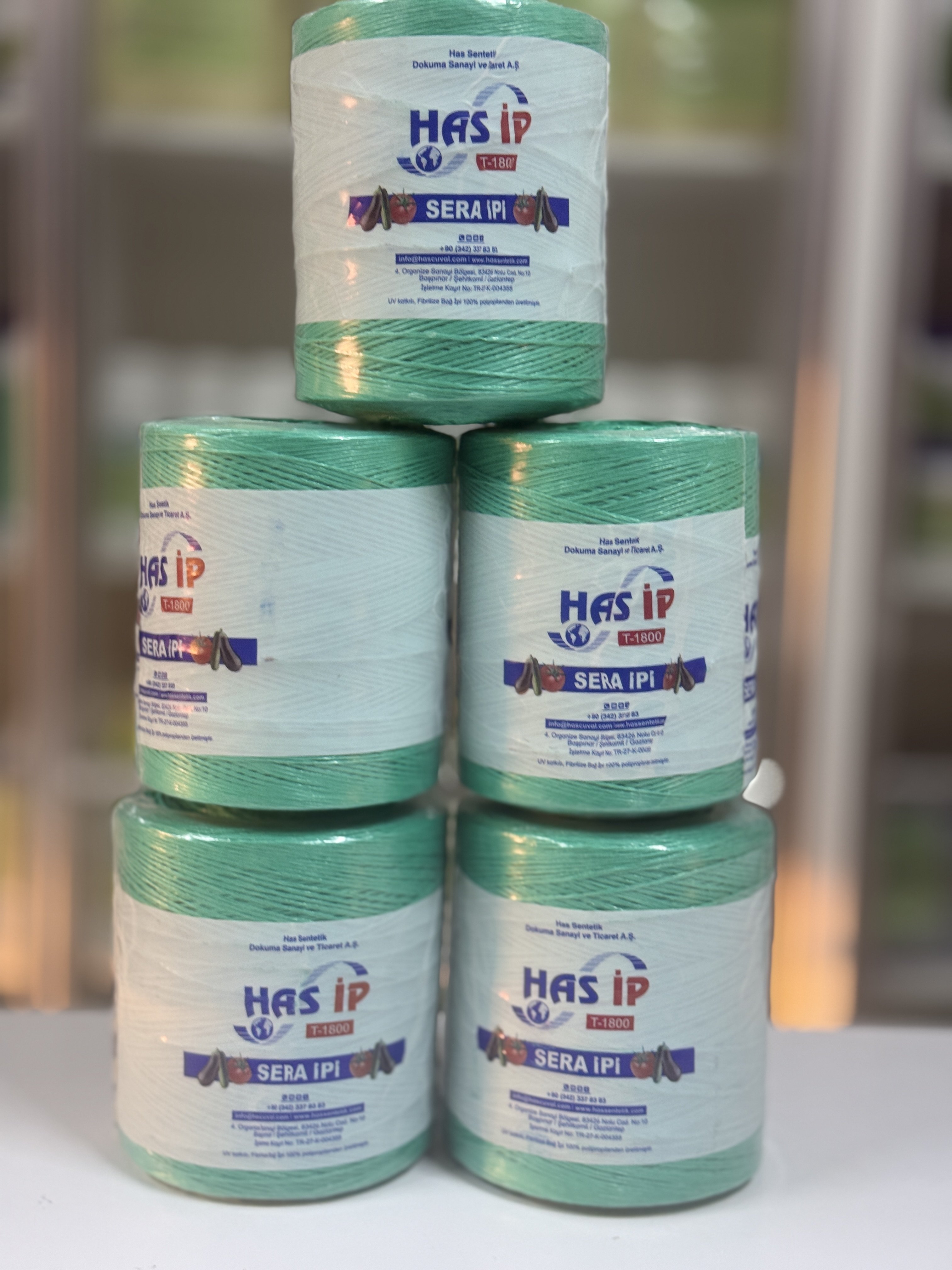 Has İp Fibrilize Sera İpi – 5 Adet 1 KG | UV Katkılı Dayanıklı Domates ve Sera Bağlama İpi