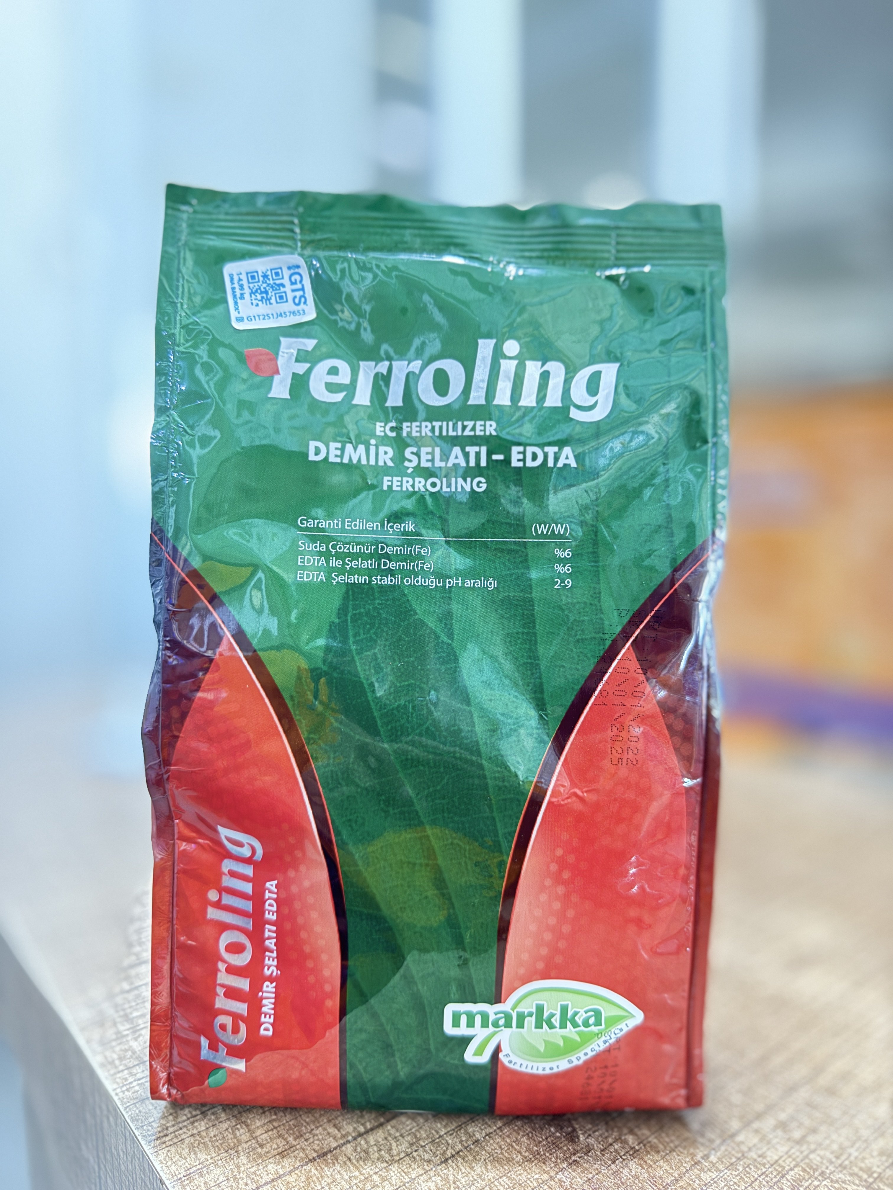 Ferroling EDTA Şelatlı %6 Demir Gübre  | Eski Ambalaj 24 ADET 24 KG