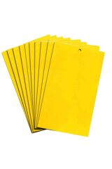 Flora Sarı Yapışkan Tuzak Çift Taraflı Sinek-Kelebek ve Tuta Tuzağı 10 Cm X 25 Cm 100 Adet