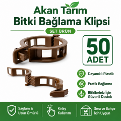 Akan Tarım Bitki ve Fide Bağlama Sabitleme Klipsi 50 Adet