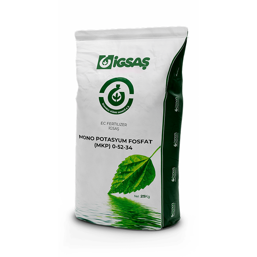 İgsaş MKP Mono Potasyum Fosfat 0-52-34 Yüksek Fosfor ve Potasyumlu PK Gübresi 25 KG