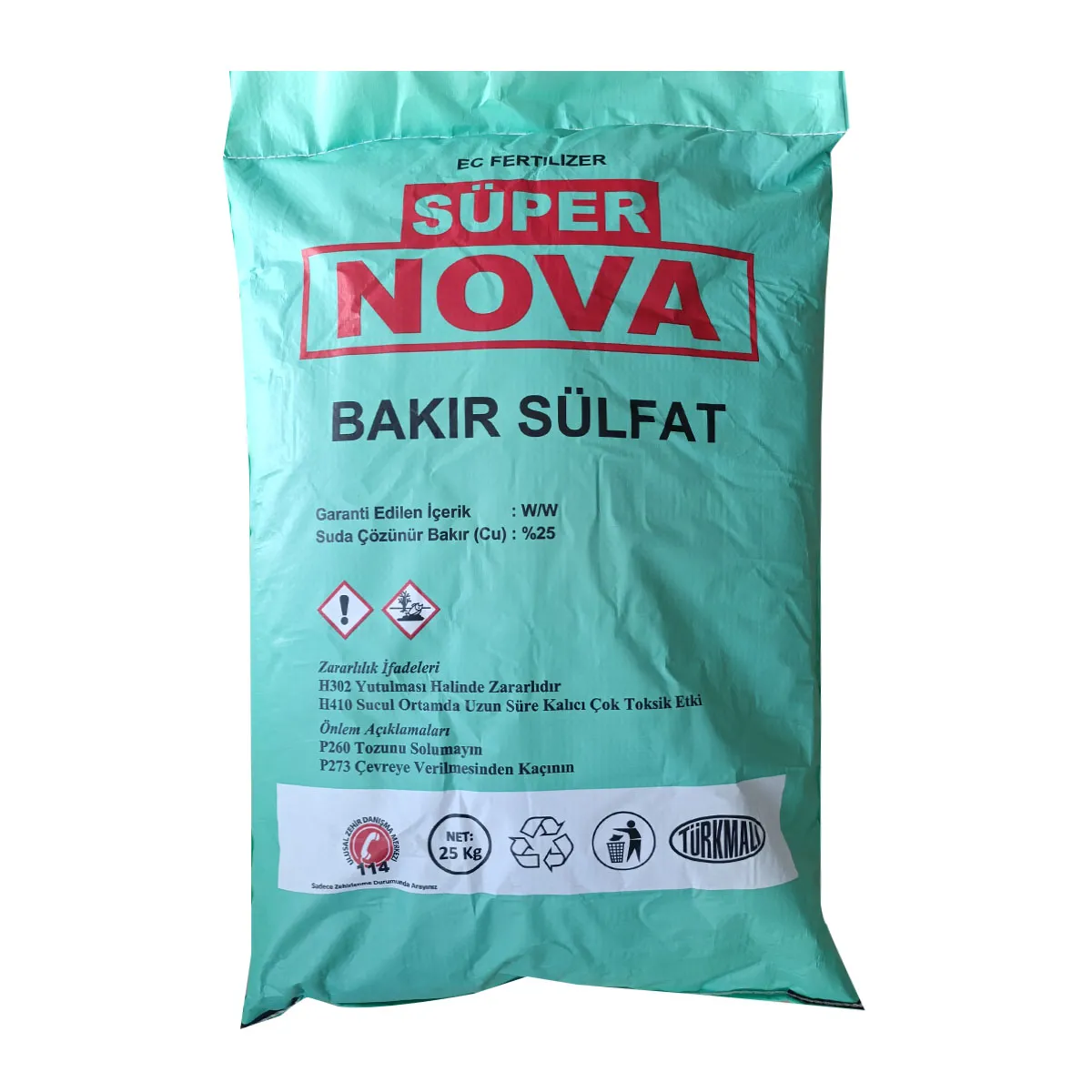 Süper Nova %25 Bakır Sülfat Göztaşı 25 KG