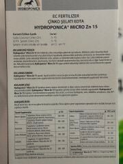 Doktor Tarsa Hydroponica Micro Zn 15 Şelatlı Çinko Gübresi %15 1 KG
