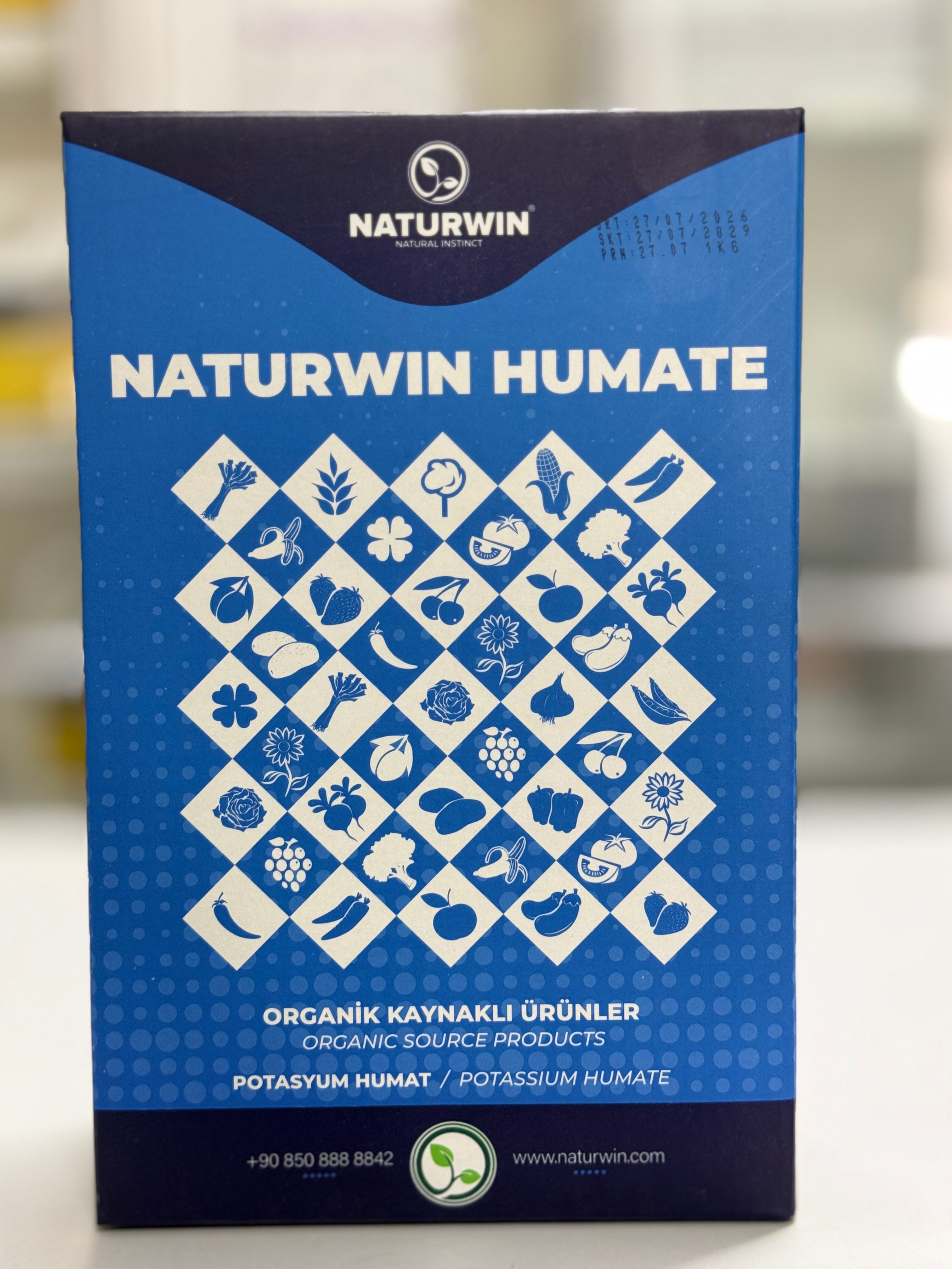 Naturwin Humate Potasyum Humat Kaynaklı İthal Toz Hümik Fülvik Asit Organik Köklendirici Gübre 1 KG