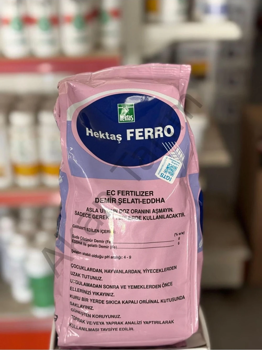 Hektaş Ferro %6 Demir Şelatı Gübresi Eski Ambalaj 1 KG