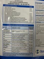 Stoller Harvest More 20-20-20 + TE Dengeli NPK Gübresi 2.5 KG